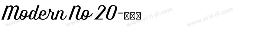 Modern No 20字体转换